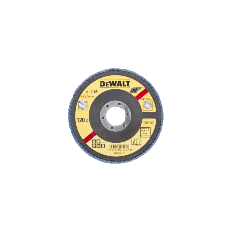 10 Discos Lamelados Planos DeWalt 115xG120 10 Discos Lamelados Planos DeWalt 115xG120