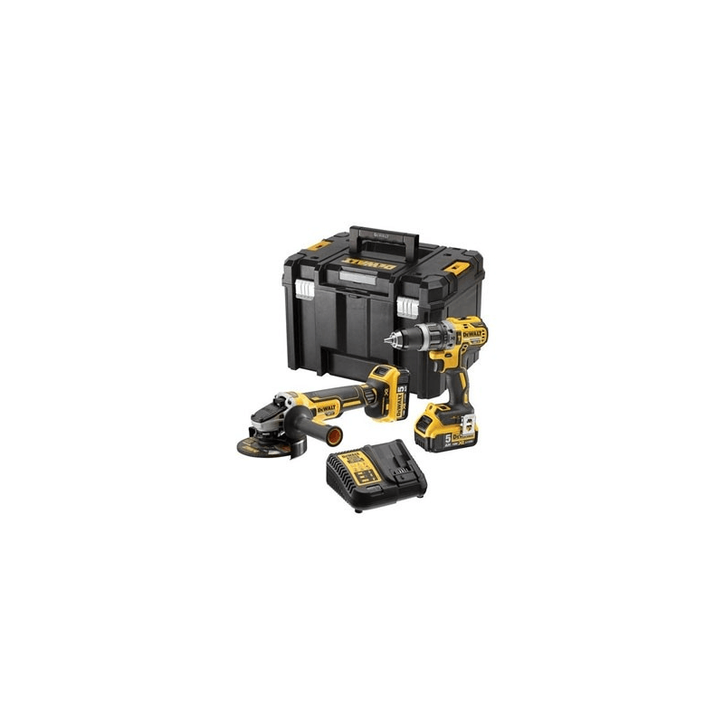 DEWALT POWER-TOOLS Kit (DCD796 + DCG405 + 2 Bat. 5,0)