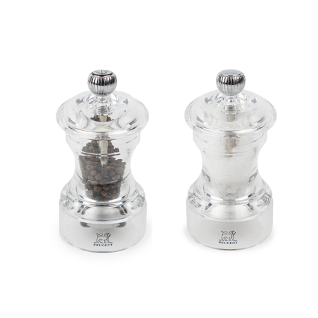 Salt and Pepper Mill Set 10cm Transparent - Bistro
