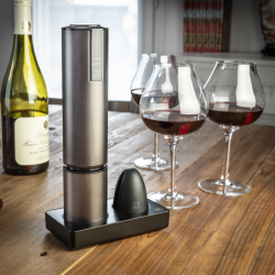 Electric Rechargeable Lithium-Ion Corkscrew Carbone - Elis Touch