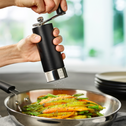Moinho de Sal com Pega Preto/Inox 18cm - Isen U'Select