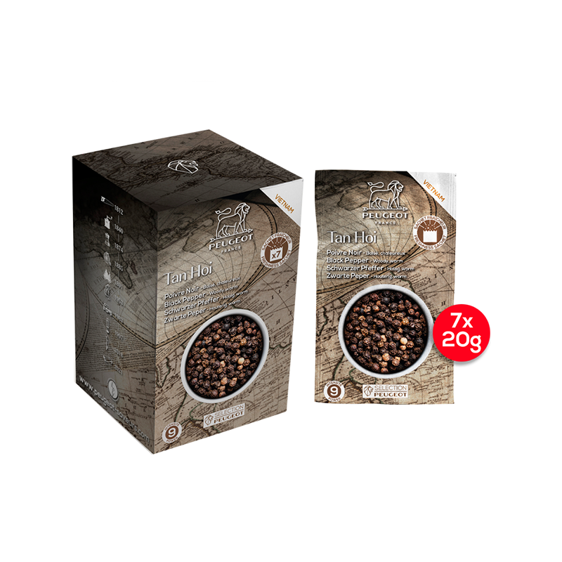 Sachets of Vietnamese Black Pepper Tan Hoi 140gr Sachets of Vietnamese Black Pepper Tan Hoi 140gr