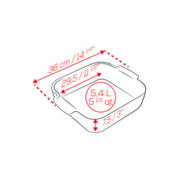 Square Baker 36cm Red - Appolia