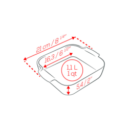Square Baker 21cm Red - Appolia