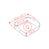 Square Baker 21cm Slate - Appolia