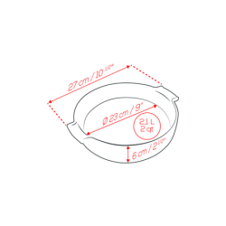 Round Baker Slate 27cm - Appolia