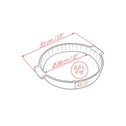 Meat Pie Dish Slate 33cm - Appolia