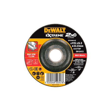 10 Discos De Desbaste Extreme Para Metal 115mmx6.3mm