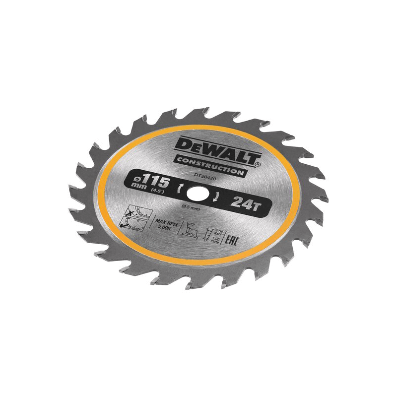 Disco para Serra Circular 115X10mm 24D DEWALT