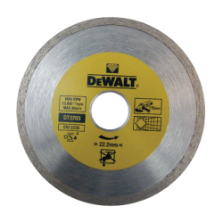 Discos diamantados de borda contínua para corte a seco DeWalt (115 x 22.2 x 5mm)