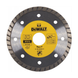 Discos diamantados Turbo para corte a seco DeWalt (125 x 22.2 x 7mm)
