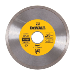 Discos de diamante para corte en seco de borde continuo DeWalt (125 x 22.2 x 5mm)