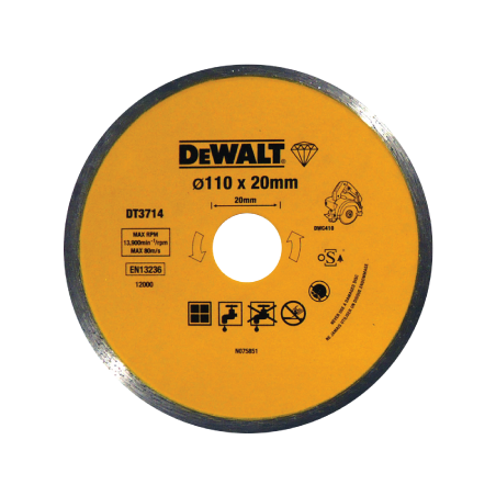 DeWalt Diamond disk for DWC410 dry and wet cutting (110 x 20 x 5mm)