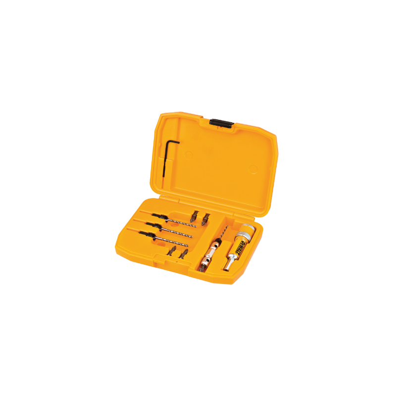 Conjunto de Ensamblaje nº6 (PZ2 incluida), Adaptador, nº8, 10, 12 Broca Piloto com Avellanador, 2 x PZ2 y 2 x PH2 DeWalt Conjunto de Ensamblaje nº6 (PZ2 incluida), Adaptador, nº8, 10, 12 Broca Piloto com Avellanador, 2 x PZ2 y 2 x PH2 DeWalt