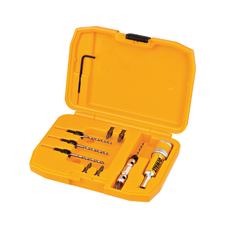 Conjunto de Ensamblaje nº6 (PZ2 incluida), Adaptador, nº8, 10, 12 Broca Piloto com Avellanador, 2 x PZ2 y 2 x PH2 DeWalt