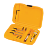 Conjunto de Ensamblaje nº6 (PZ2 incluida), Adaptador, nº8, 10, 12 Broca Piloto com Avellanador, 2 x PZ2 y 2 x PH2 DeWalt