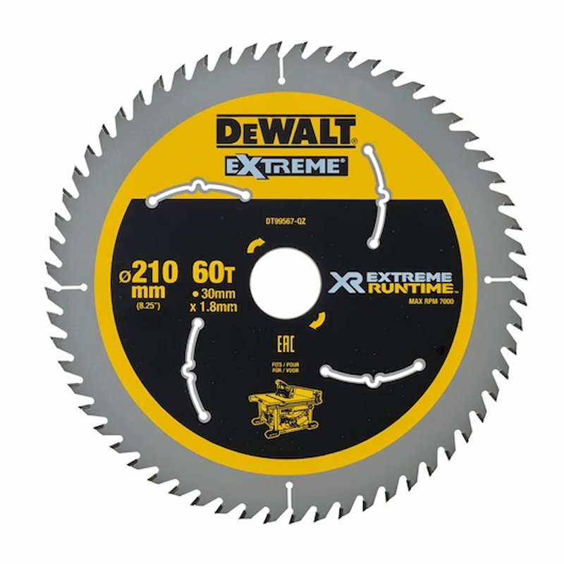 Hoja de Sierra Estacionaria Dewalt XR Extreme (210mm X 30mm X 60D) Dewalt POWER-TOOLS Hoja de Sierra Estacionaria Dewalt XR Extreme (210mm X 30mm X 60D) Dewalt POWER-TOOLS