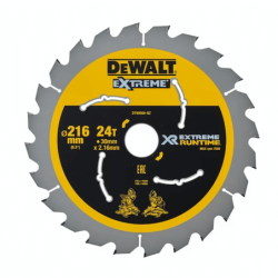 Hoja de Sierra Estacionaria Dewalt XR Extreme (216mm X 30mm X 24D) Dewalt POWER-TOOLS