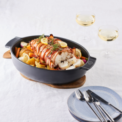 Ceramic Oval Baker 40cm Slate - Appolia