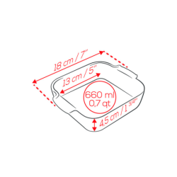 Square Baker 18cm Ecru - Appolia