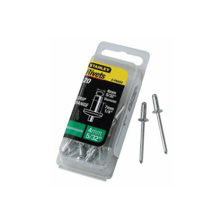 Rebites em Alumínio 4x6.5mm (Pack 20 uni) STANLEY®