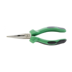 Alicate Reto Semi Redondo com Corte para Telefone ou Rádio, Cabeça e Cabo Cromados e Cabo Cromado STAHLWILLE 200 mm