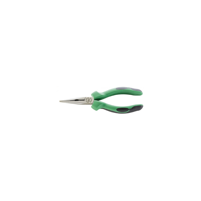 Alicate Reto Semi Redondo com Corte para Telefone ou Rádio, Cabeça e Cabo Cromados e Cabo Cromado STAHLWILLE 200 mm