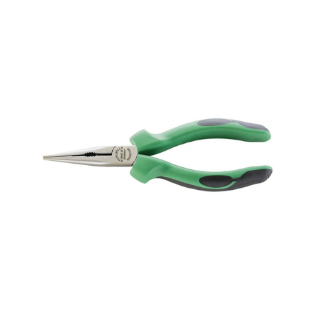 Alicate Reto Semi Redondo com Corte para Telefone ou Rádio, Cabeça e Cabo Cromados e Cabo Cromado STAHLWILLE 200 mm