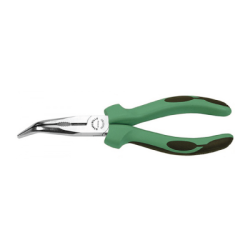 Alicate de Pinça Curva 45° Semi Redonda Corte Telefone ou Rádio, Cabeça Cromada e Cabo de 2 Componentes STAHLWILLE 160 mm