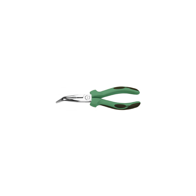 Alicate de Pinça Curva 45° Semi Redonda Corte Telefone ou Rádio, Cabeça Cromada e Cabo de 2 Componentes STAHLWILLE 160 mm