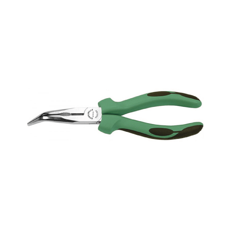 Alicate de Pinça Curva 45° Semi Redonda Corte Telefone ou Rádio, Cabeça Cromada e Cabo de 2 Componentes STAHLWILLE 160 mm