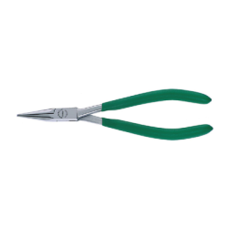 Alicate de Pinça Semi Redonda de Mecânico, Cabeça Cromada e Cabo de Plástico com Superfície Rugosa STAHLWILLE 200 mm