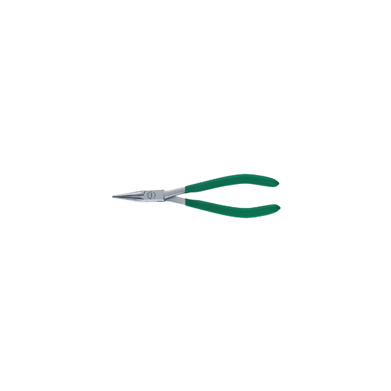 Alicate de Pinça Semi Redonda de Mecânico, Cabeça Cromada e Cabo de Plástico com Superfície Rugosa STAHLWILLE 200 mm