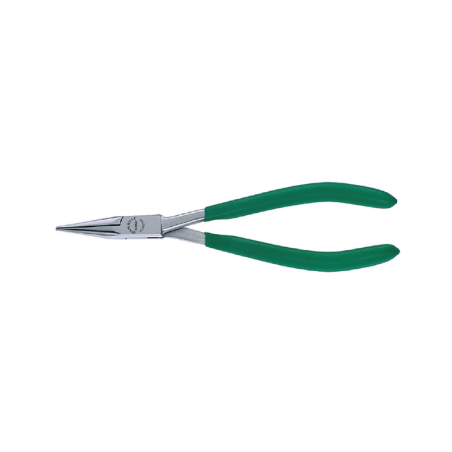 Alicate de Pinça Semi Redonda de Mecânico, Cabeça Cromada e Cabo de Plástico com Superfície Rugosa STAHLWILLE 200 mm