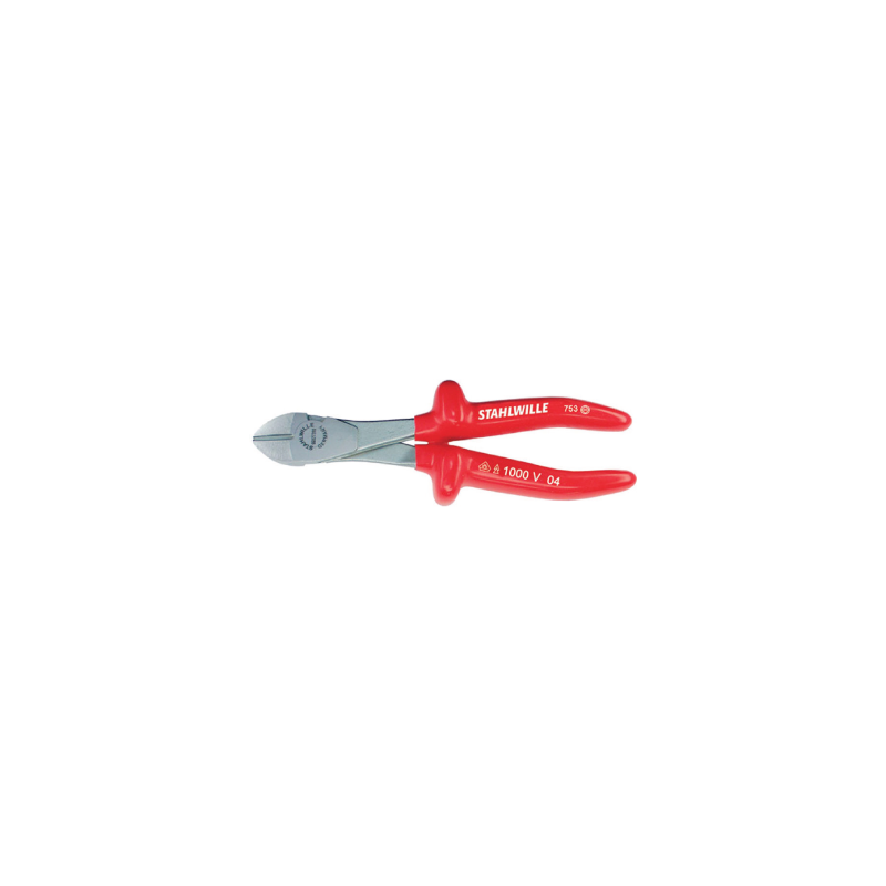 STAHLWILLE VDE Heavy Duty Side Cutter, Dip-Coated Insulation Handle 160 mm STAHLWILLE VDE Heavy Duty Side Cutter, Dip-Coated Insulation Handle 160 mm