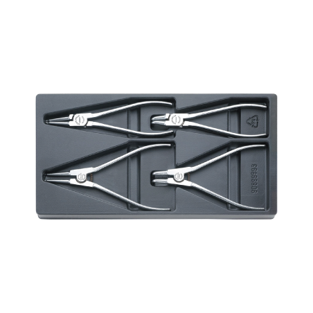 STAHLWILLE Set with 4 Pliers, Chrome Plated