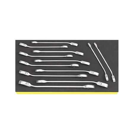 STAHLWILLE TCS 1/3 Tray System with Combination Ratcheting Spanners nº 17 (10 un.)