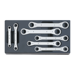 STAHLWILLE Tool 1/3 Tray System with Ratchet Ring Spanners nº 25 (7 un.)