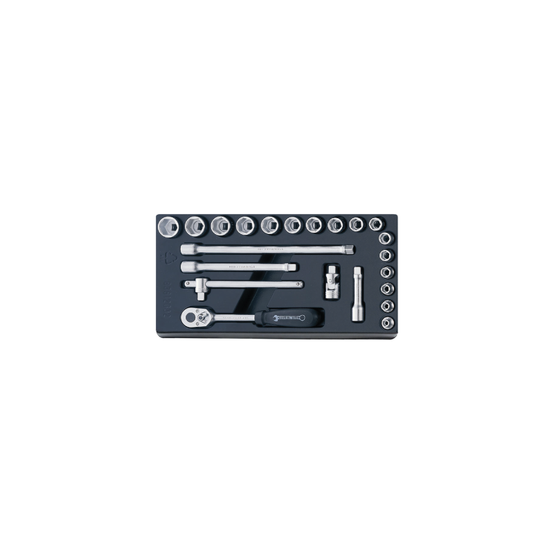 STAHLWILLE Tool 1/3 Tray System with Sockets (22 un.) STAHLWILLE Tool 1/3 Tray System with Sockets (22 un.)