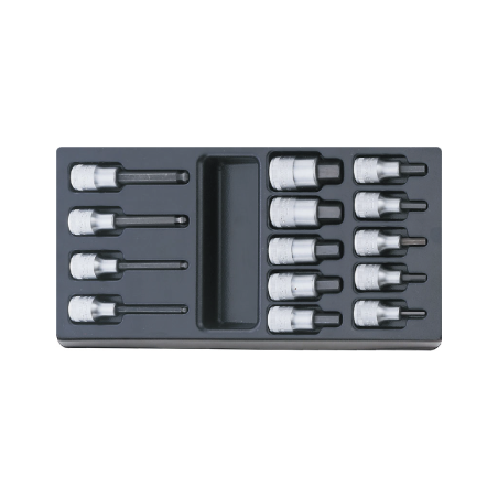 STAHLWILLE Tool 1/3 Tray System with INHEX Sockets (14 un.)