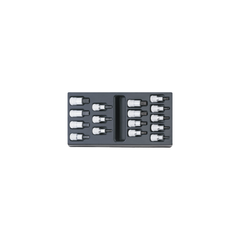 STAHLWILLE Tool 1/3 Tray System with Screwdriver Sockets (16 un.) STAHLWILLE Tool 1/3 Tray System with Screwdriver Sockets (16 un.)