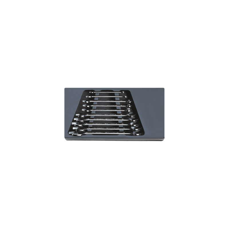 Bandeja 1/3 de Ferramentas com Chaves de Duas Bocas nº 10 170x350x60 mm STAHLWILLE (10 un.) Bandeja 1/3 de Ferramentas com Chaves de Duas Bocas nº 10 170x350x60 mm STAHLWILLE (10 un.)