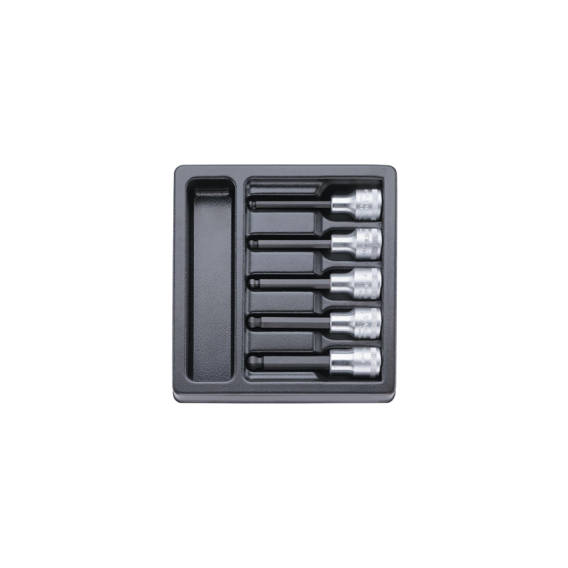 STAHLWILLE 1/2' INHEX Socket with Head Screw Set, Hexagon, with Ball Point nº 54KK 10 mm (5 un.)