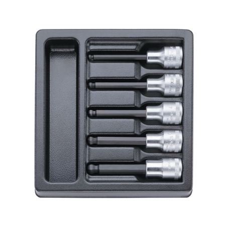 STAHLWILLE 1/2' INHEX Socket with Head Screw Set, Hexagon, with Ball Point nº 54KK 10 mm (5 un.)