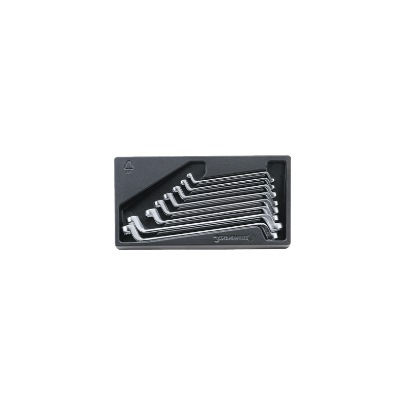 STAHLWILLE Tool 1/3 Tray System with Double Ended Ring Spanners nº 20 (8 un.)