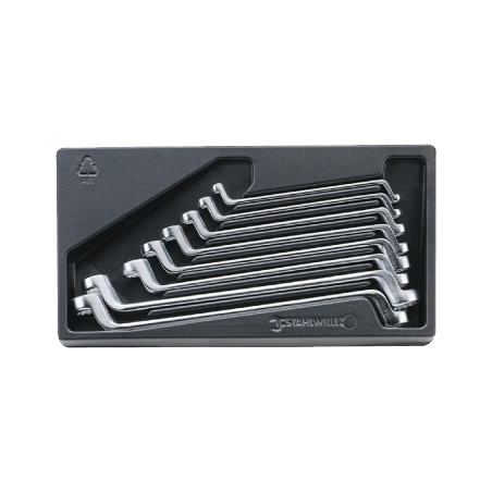 STAHLWILLE Tool 1/3 Tray System with Double Ended Ring Spanners nº 20 (8 un.)