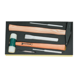 STAHLWILLE TCS 1/3 Tray System with Hammers + Punches + Chisels (6 un.)
