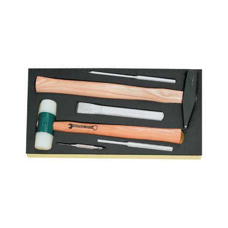 STAHLWILLE TCS 1/3 Tray System with Hammers + Punches + Chisels (6 un.)