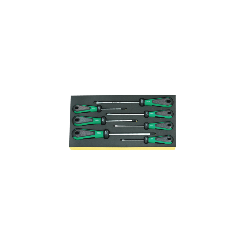 STAHLWILLE TCS 1/3 Tray System with 3K DRALL® Screwdrivers for Slotted Screws and Cross-Head Screwdrivers STAHLWILLE TCS 1/3 Tray System with 3K DRALL® Screwdrivers for Slotted Screws and Cross-Head Screwdrivers