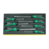STAHLWILLE TCS 1/3 Tray System with 3K DRALL® Screwdrivers for Slotted Screws and Cross-Head Screwdrivers